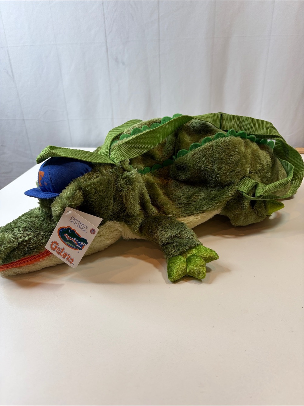 NWT VINTAGE Aurora University of Florida Gators Plush Alligator Backpack 26”